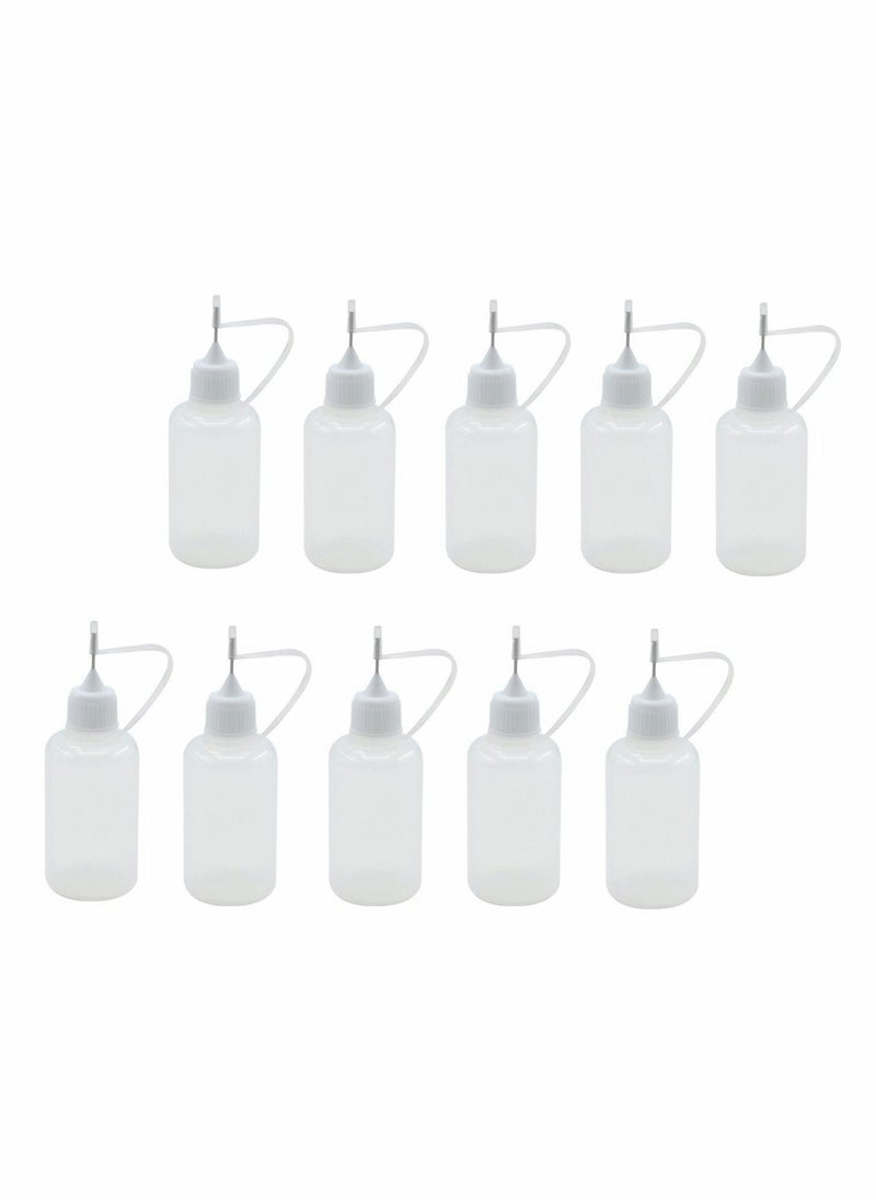 Excefore - 10 Pieces 10ml Precision Tip Applicator Bottle Needle Tip Glue Applicator Bottle DIY Quilling Tool Precision Bottle Needle Bottle Squeeze Bottle - Image 1