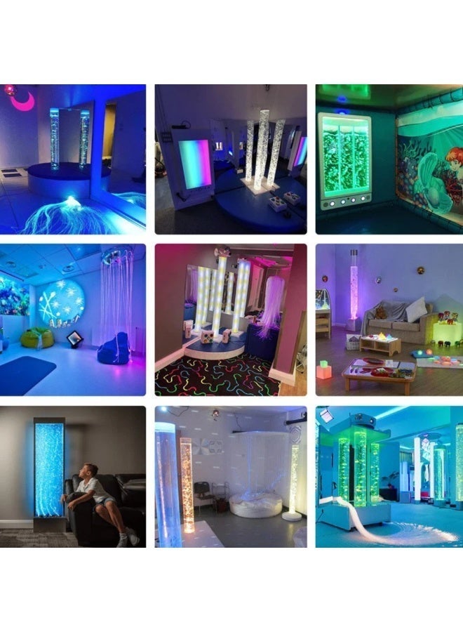 SnuzzleMart Circular LED Fiber Optic – Sensory Light Waterfall for Special Needs with Remote Control, 200cm Length, 45W - Image 3