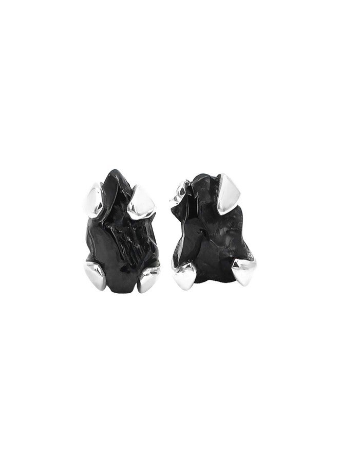 Starborn Creations Rough Shungite Post Style Earrings - Image 1