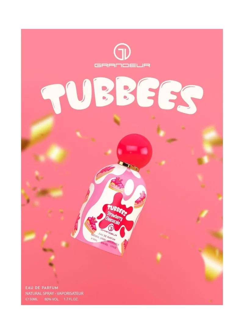 GRANDEUR Grandeur Tubbees Perfume 50ML - Strawberry Cheesecake  Unisex Gourmand-Inspired Fragrance  Fun & Playful Scent
