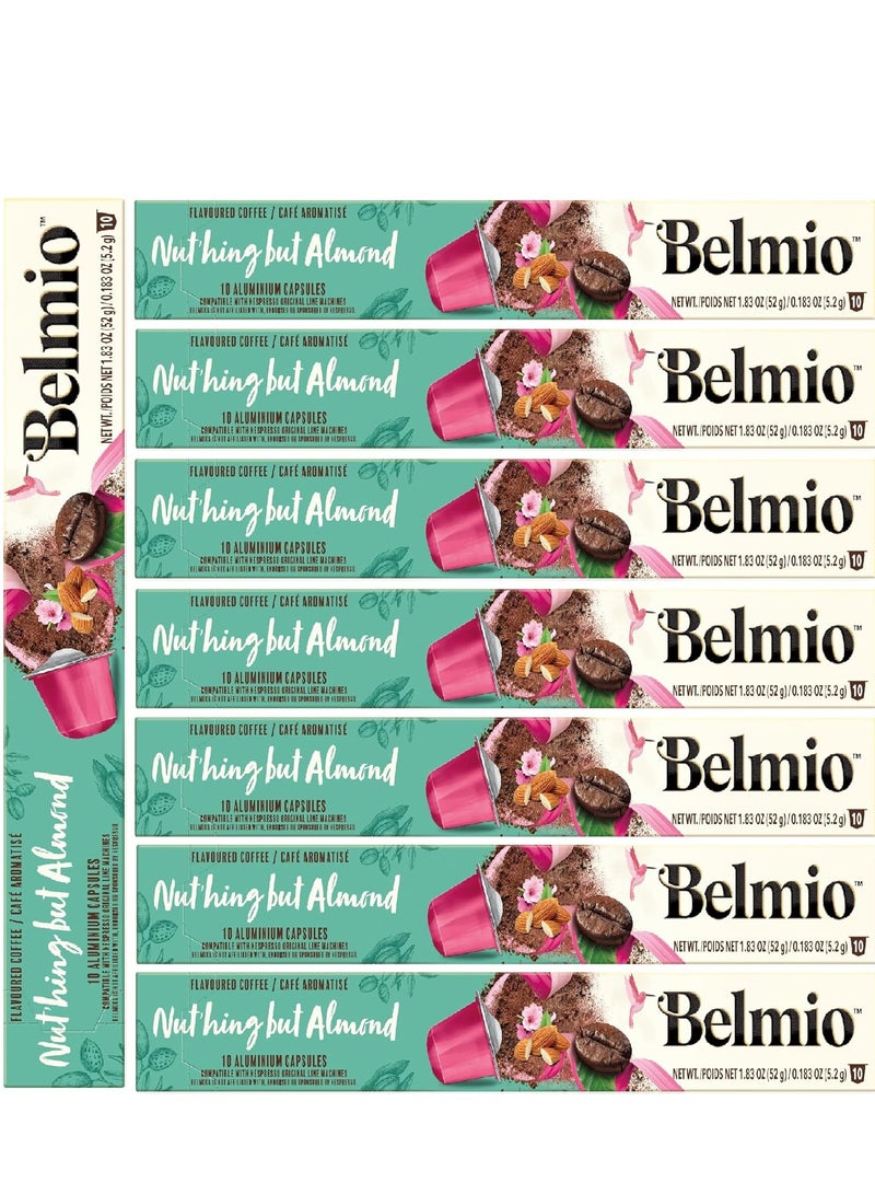 Belmio Almond Coffee Capsules Pack of 8 (80 Capsules) - Compatible With Nespresso Original Line Machines - Image 1