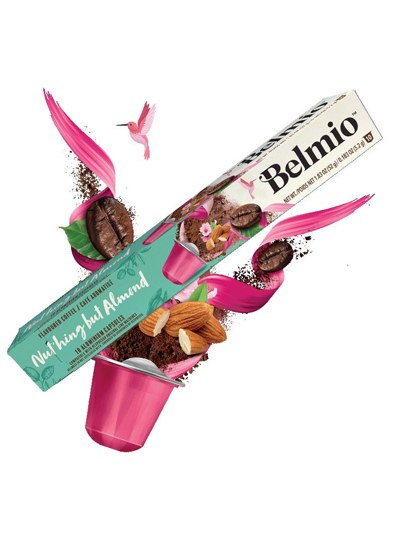 Belmio Almond Coffee Capsules Pack of 8 (80 Capsules) - Compatible With Nespresso Original Line Machines - Image 2
