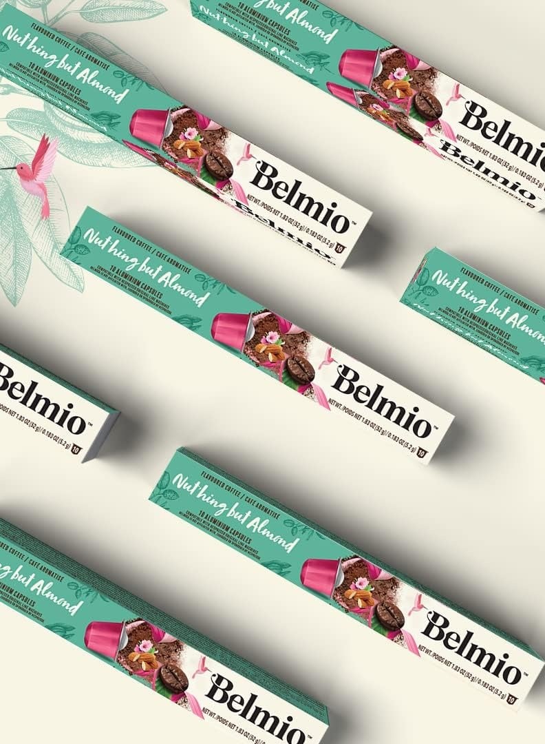 Belmio Almond Coffee Capsules Pack of 8 (80 Capsules) - Compatible With Nespresso Original Line Machines - Image 3
