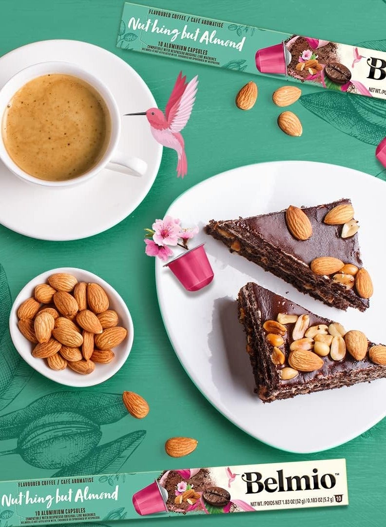 Belmio Almond Coffee Capsules Pack of 8 (80 Capsules) - Compatible With Nespresso Original Line Machines - Image 4