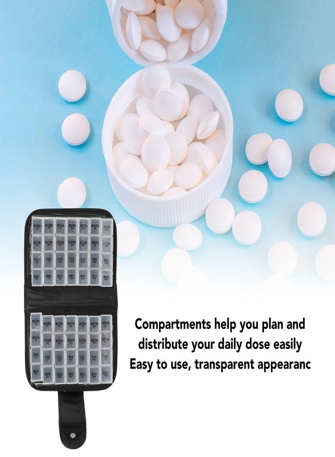 Focket Organizer Box, Portable Large Compartment Monthly Organizer 4 Times A Day with Removable Individual Containers, Travel Box Organizer for Vitamin, Fish Oil - Image 2