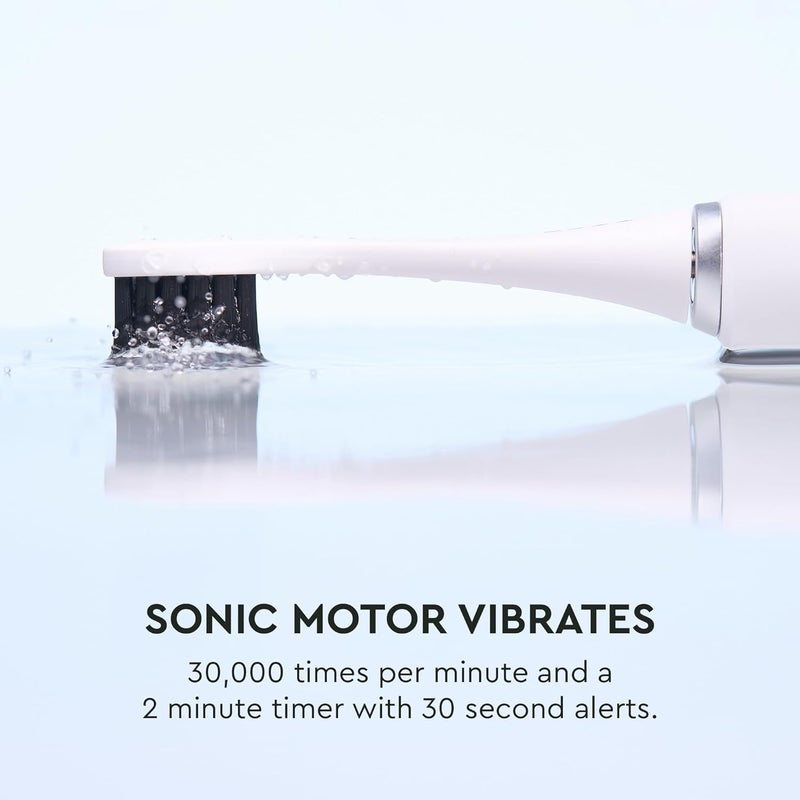 BOKA Boka 30 Electric Toothbrush for Adults w 2 Heads  Rechargeable Sonic Powered Tooth Brush  Charcoal Activated Bristles for Deep Cleaning  Dentist Recommended Oral Care  Charging Base wMicro USB - Image 4