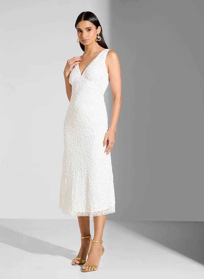 Little Mistress Embroidered Sleeveless Dress