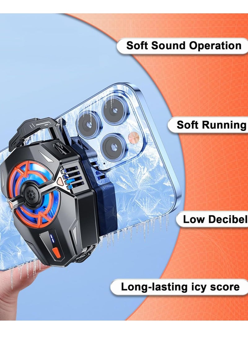 ELTRAZONE Portable Phone Cooler – Lightweight Mobile Cooling Fan, Continuous Freezing Cooling for Gaming and Live Streaming (Black J20) - Image 4