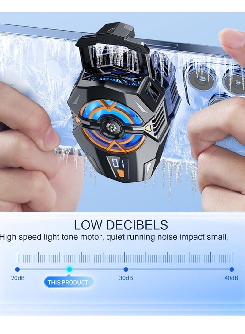 ELTRAZONE Portable Phone Cooler – Lightweight Mobile Cooling Fan, Continuous Freezing Cooling for Gaming and Live Streaming (Black J20) - Image 5