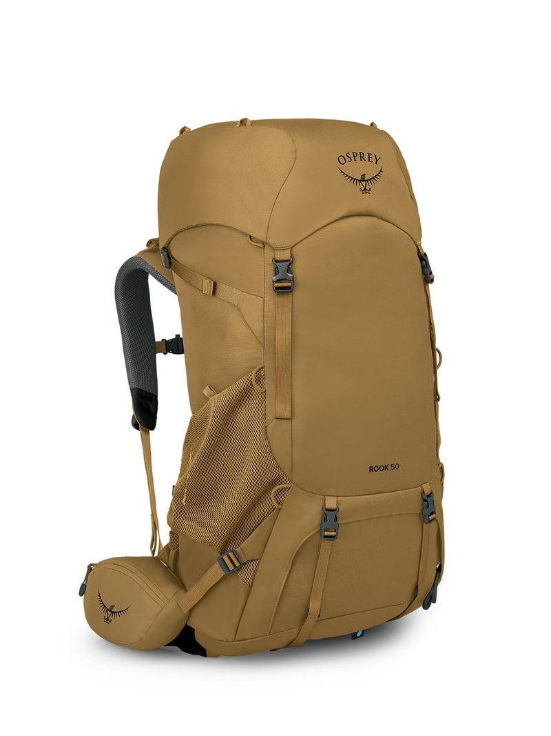 Osprey Rook 50L Men's Backpacking Backpack, Histosol Brown/Rhino Grey - Image 1