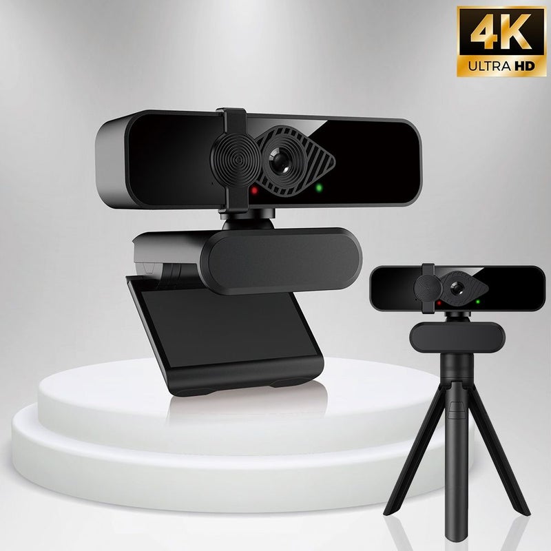 كاميرا ويب USB بدقة 4K فائقة الوضوح مع ميكروفون لمكالمات الفيديو والألعاب (عبوة واحدة) - Image 4