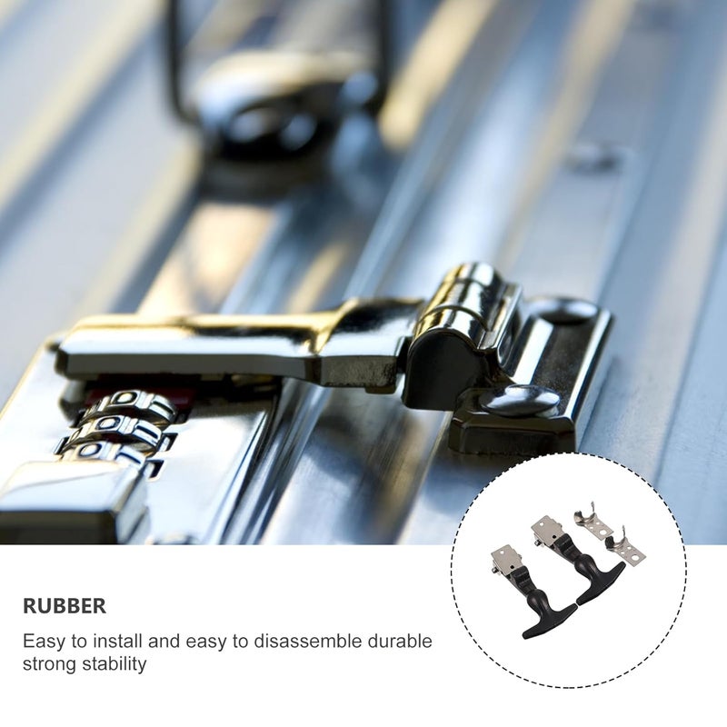 GARVALON 2pcs T-Handle Draw Latches Stainless Steel 304 Rubber Shock-Absorbing Vehicle Engine and Hood Hasp with Brackets for Tool Box Sealing - Image 5