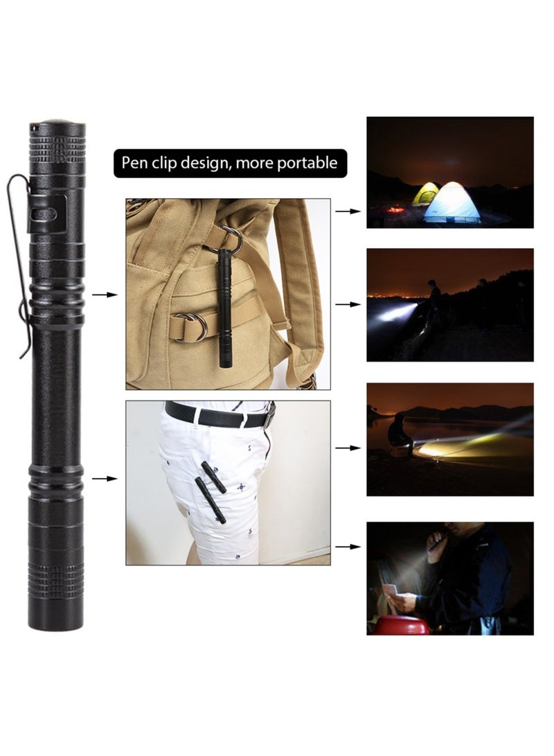 AROAQ Led Pocket Pen Light, Usb Rechargeable Mini Led Flashlight, Dual Light Source Pocket Small Handy Led Torch Pen, Perfect Flashlights For Inspection, Work, & Repair  - Image 2