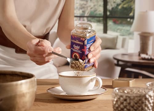 Movenpick Gold Intense Imported Coffee - Classic Instant Powder, With Rich Aroma, Arabica & Robusta Blend, Strong Freeze Dried, Premium Pure Roasted, High Caffeine, Weight 100g - Image 5