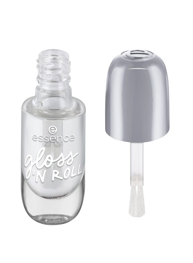 Essence Gel Nail Polish 01 Gloss 'N Roll | Transparent Glossy Finish | Quick Dry 40 Seconds | Vegan Formula | Long Lasting Gel-Like Shine | Pure Nail Color | 8 ml (Pack of 1) Gloss N Roll - Image 2