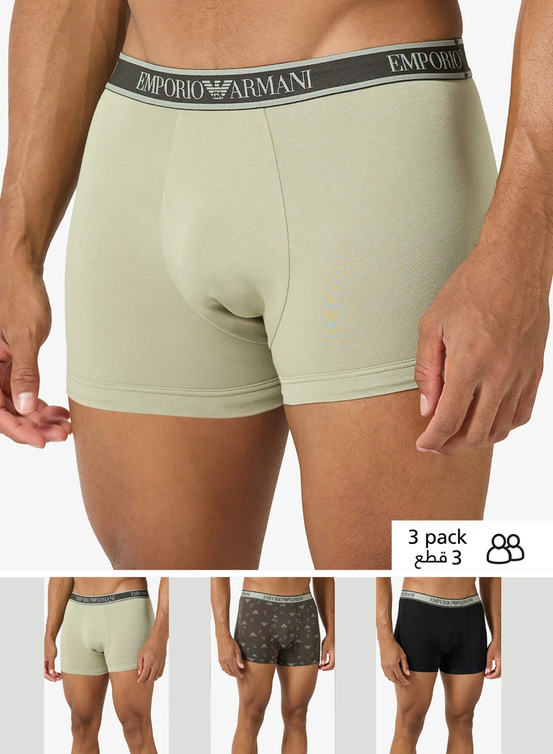 3 Pack Of Logo Boxers