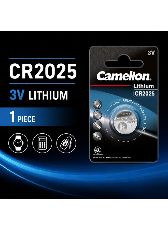Camelion CR2025 3V Lithium Coin Cell Battery for Car Remote Keys, Digital Scales, Watches & Medical Devices - Image 2