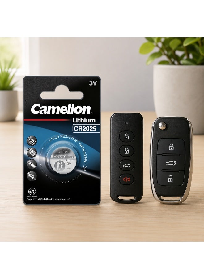 Camelion CR2025 3V Lithium Coin Cell Battery for Car Remote Keys, Digital Scales, Watches & Medical Devices - Image 4