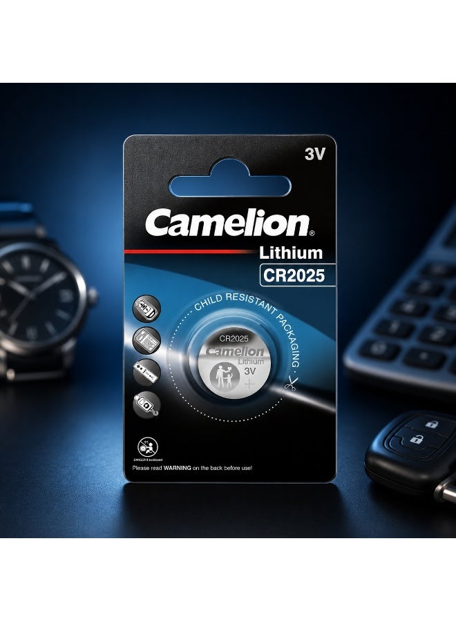 Camelion CR2025 3V Lithium Coin Cell Battery for Car Remote Keys, Digital Scales, Watches & Medical Devices - Image 5