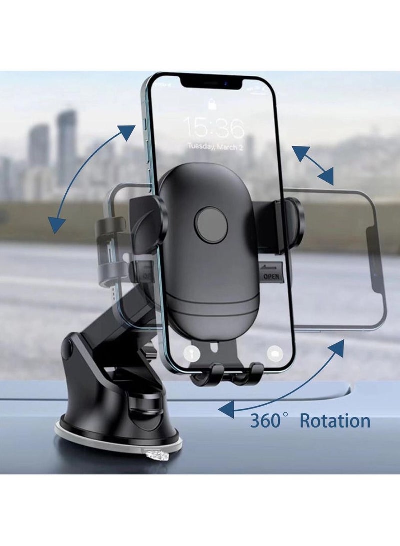 أيرلدوم حامل سيارة عالمي قابل للدوران 360 درجة لكوب الشفط وحامل لوحة القيادة للهاتف الذكي EH145 - Image 3