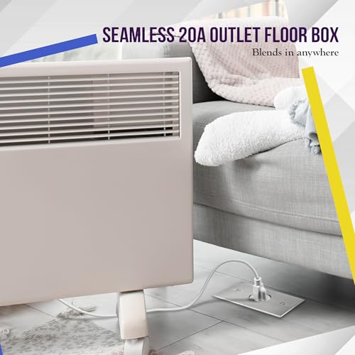 ENERLITES Screw Cap Cover Floor Box kit, 5” x 2.86” 1-Gang, 20A Tamper-Weather Resistant Receptacle Single Outlet, Watertight Gasket, Corrosive Resistant, UL Listed, 975547-SS, Stainless Steel - Image 3
