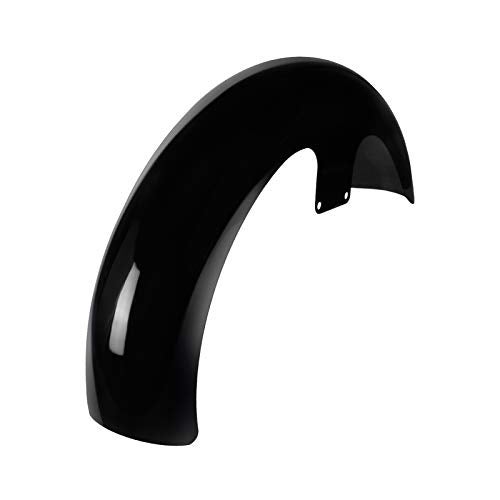 HDBUBALUS 21" واقي طين أمامي للدراجة النارية يناسب إطارات 120 / R21 مناسب لدراجة هارلي باجر تورينغ رود كينغ إليكترا جلايد ستريت جلايد FLHR FLHX أسود لامع - Image 4