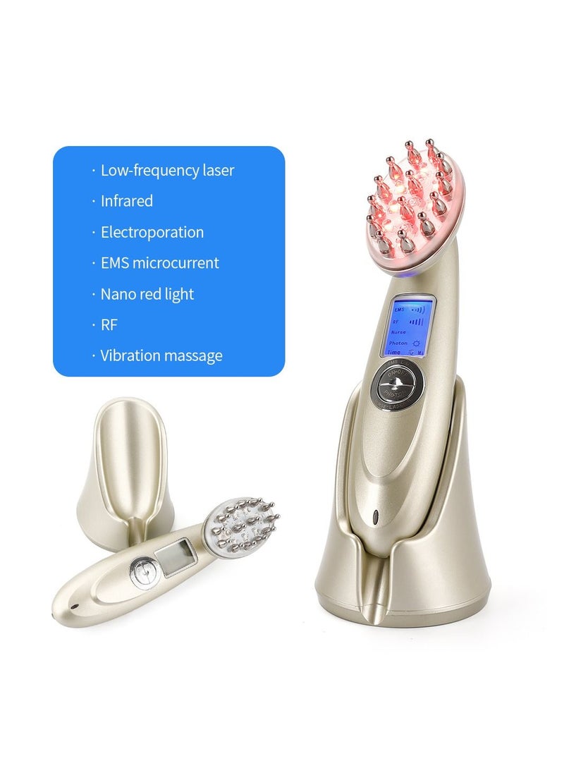 Generic - Beauty RF Laser Hair Regrowth Brush Prevent Anti Hair Loss LED Photon Laser Hair Growth Comb Scalp Vibration Massager - Image 1