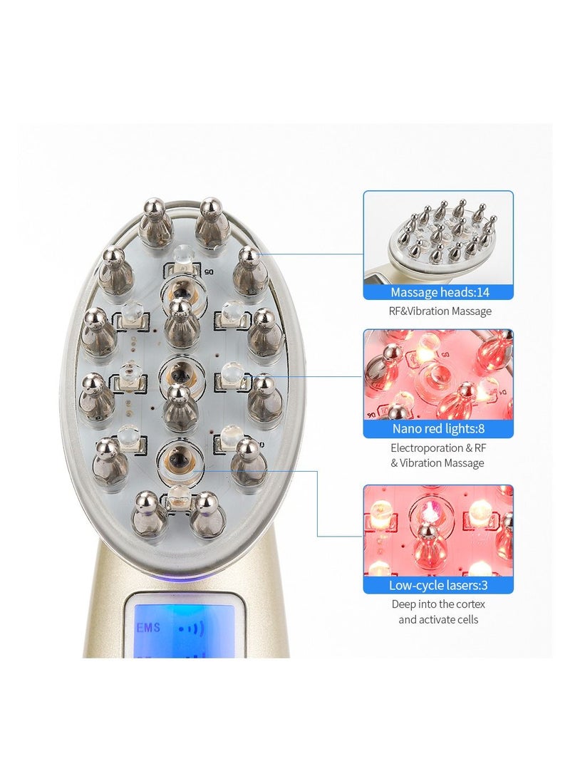 Generic - Beauty RF Laser Hair Regrowth Brush Prevent Anti Hair Loss LED Photon Laser Hair Growth Comb Scalp Vibration Massager - Image 1