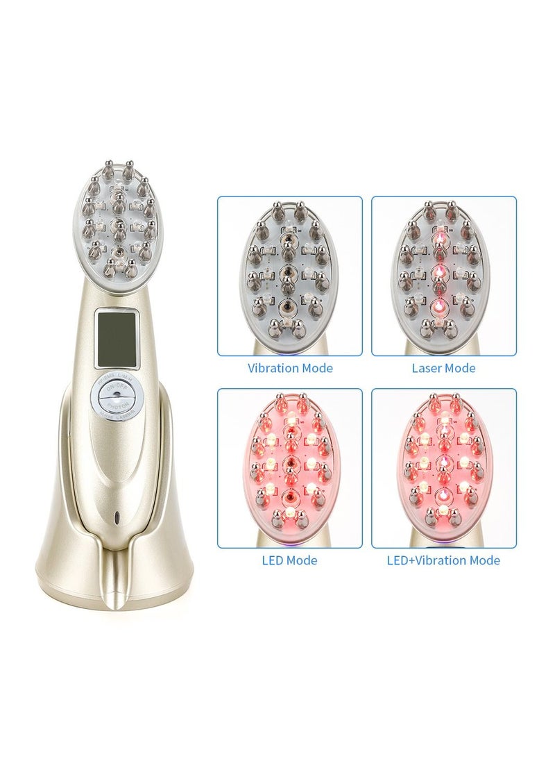 Generic - Beauty RF Laser Hair Regrowth Brush Prevent Anti Hair Loss LED Photon Laser Hair Growth Comb Scalp Vibration Massager - Image 1