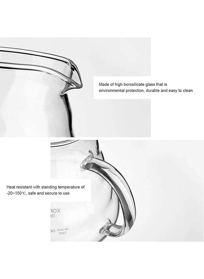ShebSheb Glass Coffee Pot with Handle,Clear Glass Range Coffee Server with Lid,Heat Resistant Coffee Carafe Tea pot for Drip Coffee Maker  - Image 2
