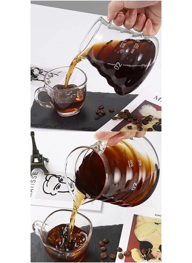 ShebSheb Glass Coffee Pot with Handle,Clear Glass Range Coffee Server with Lid,Heat Resistant Coffee Carafe Tea pot for Drip Coffee Maker  - Image 5