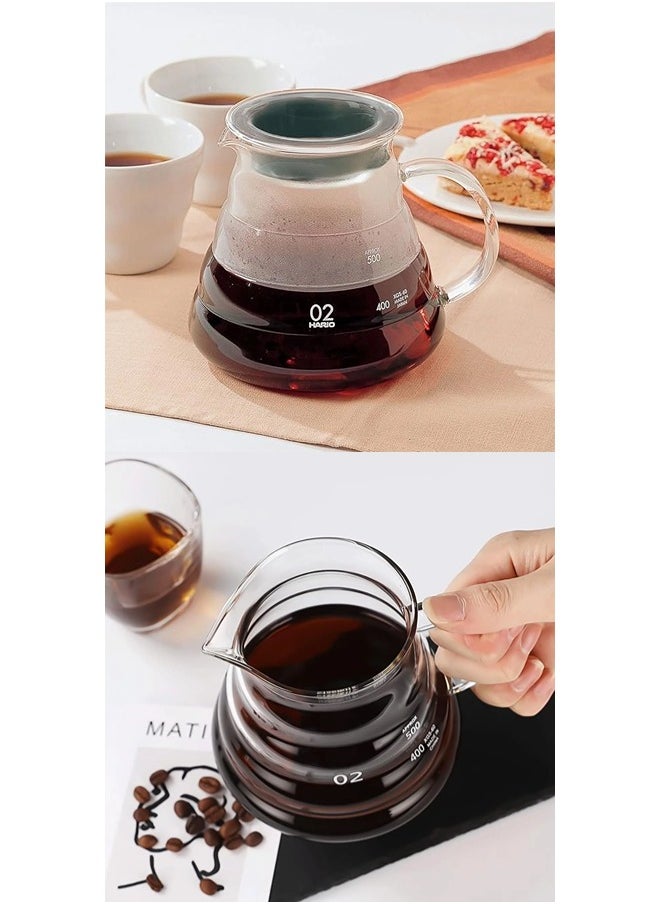 ShebSheb Glass Coffee Pot with Handle,Clear Glass Range Coffee Server with Lid,Heat Resistant Coffee Carafe Tea pot for Drip Coffee Maker  - Image 4