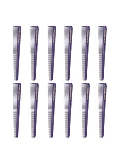 Allegro Combs Allegro Combs #450 Tapered Hair Combs Barber Combs Hair Cutting Hairstylist Women's Combs Men's Combs 12 Units (PURPLE) 