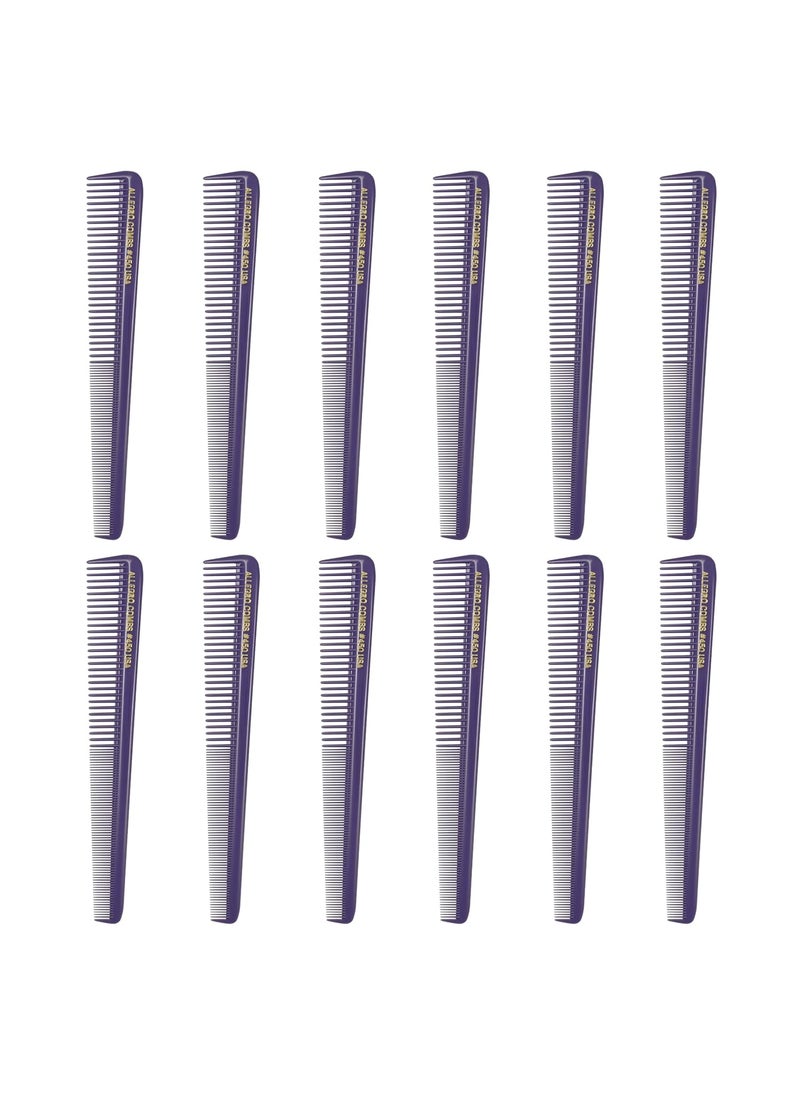 Allegro Combs Allegro Combs #450 Tapered Hair Combs Barber Combs Hair Cutting Hairstylist Women's Combs Men's Combs 12 Units (PURPLE) 