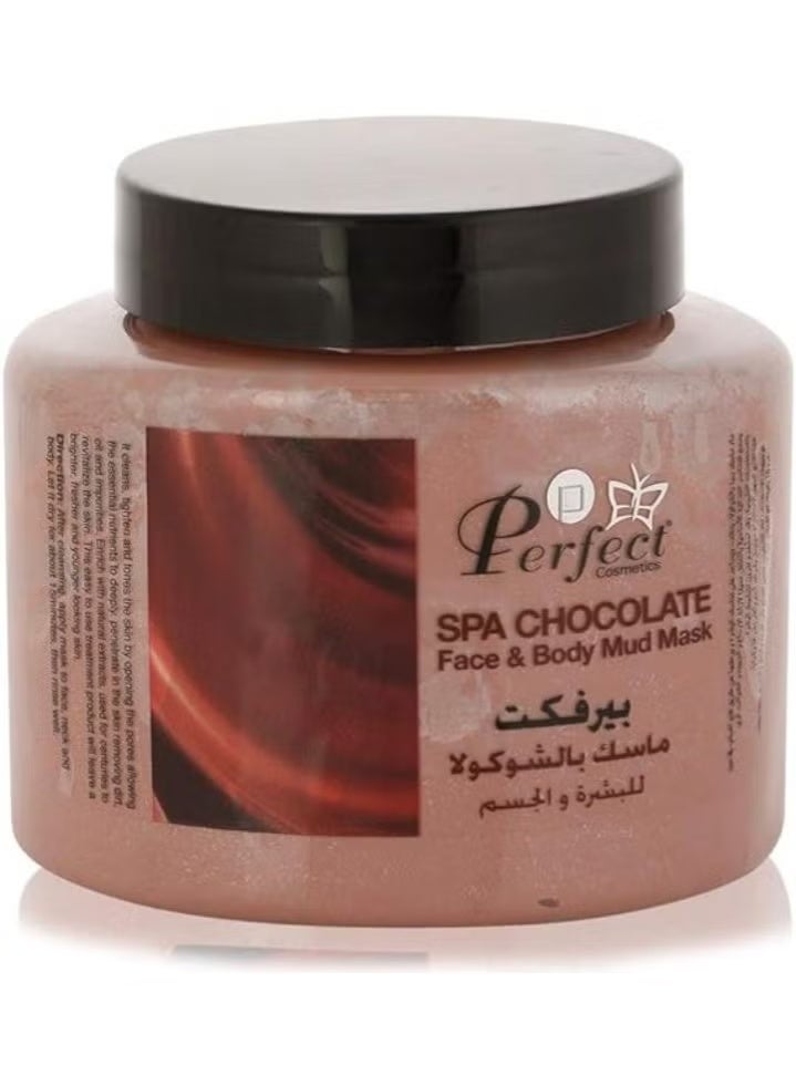 برفكت قناع طين الوجه والجسم بنكهة الشوكولاتة  ٥٠٠ مل , برفكت  مقشر الوجه  بخلاصة الخوخ ٥٠٠ مل بالإضافة إلى برفكت مقشر الذهب  ٥٠٠ مل - Image 2