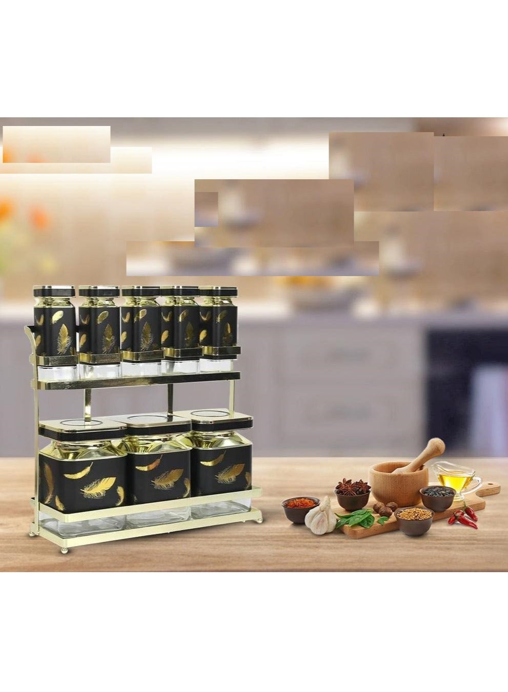 Oxford Spice Set 9 Pieces Black Feather OX-J120