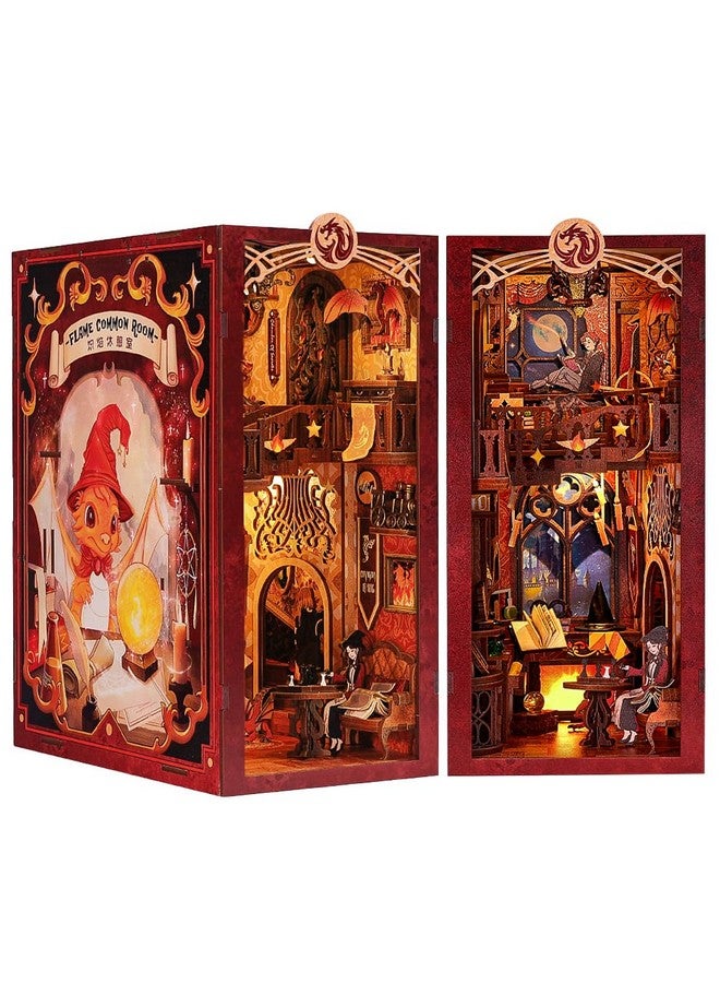 Fsolis Diy Book Nook Kit Diy Miniature Dollhouse Kit Booknook With Dust Cover Bookshelf Insert Decor Alley Bookends Model Kit Bookshelf Decor Creativity Kit Booknook Book Nook Kits For Adults (Rk01) - Image 1