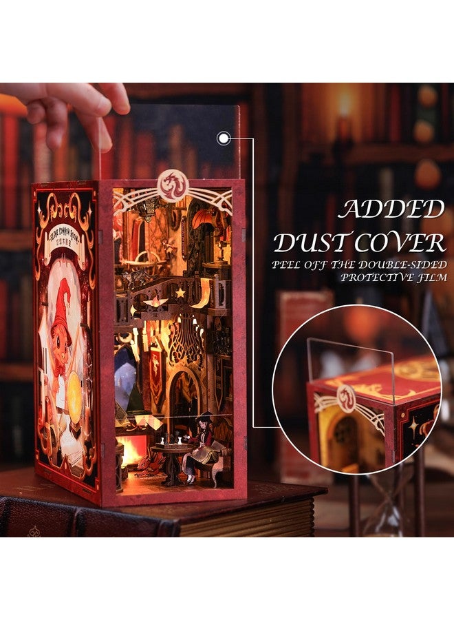 Fsolis Diy Book Nook Kit Diy Miniature Dollhouse Kit Booknook With Dust Cover Bookshelf Insert Decor Alley Bookends Model Kit Bookshelf Decor Creativity Kit Booknook Book Nook Kits For Adults (Rk01) - Image 4