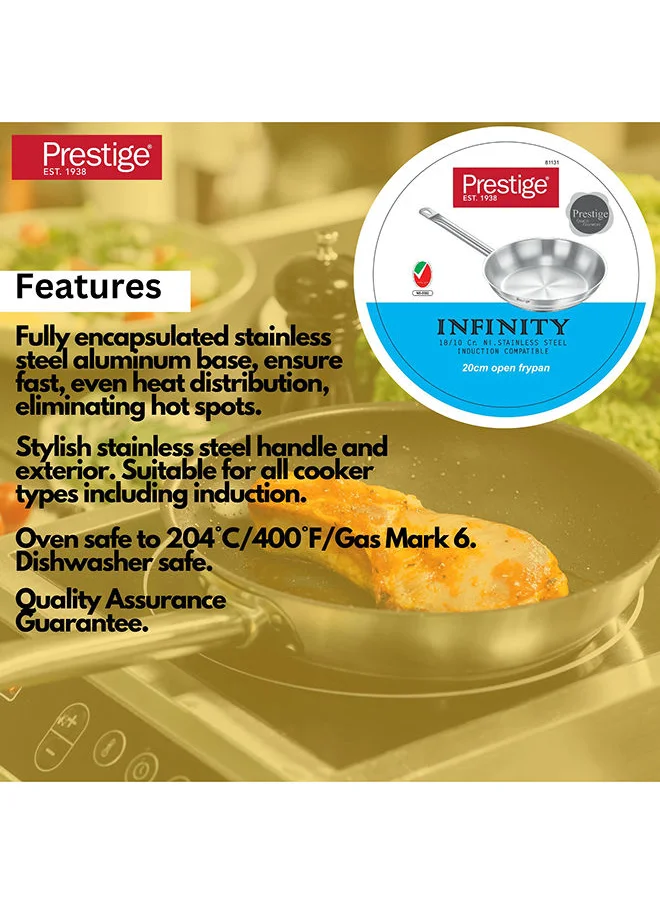 Prestige Infinity Stainless Steel Open Frypan 20 Cm