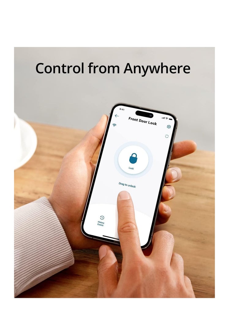 ROBUSTLINE Robustline Electronic Smart Lock For Front Door with 4 Function- Fingerprint, Mobile App, Passcode, Metal Key (2 YEARS WARRANTY) (RBSL3010B)  - Image 2