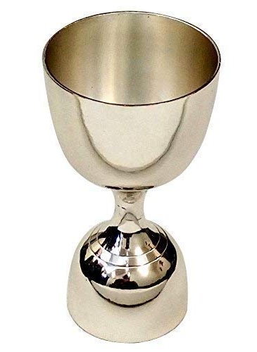 NJ NJ Double Cocktail Bar Jigger, Electro Plated Nickel Silver with Chrome Finish Peg Measurer Cup, Bar Tools, Bar Accessories, Peg Measurer 30 and 60 ml  - Image 5