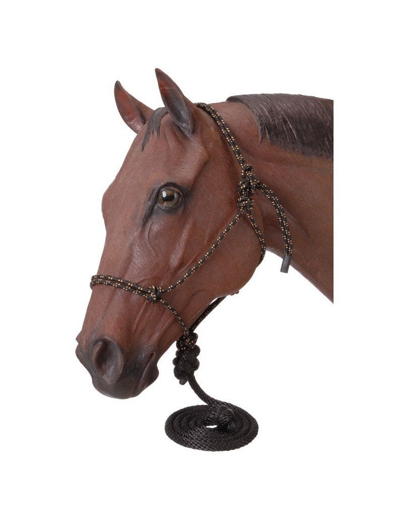 Tough 1 Poly Rope Tied Halter with Lead Red