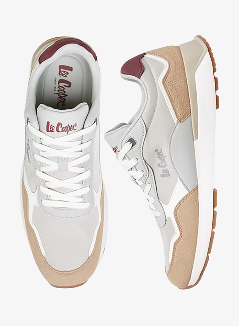 Lee Cooper Men's Panelled Sneakers with Lace-Up Closure - Image 3