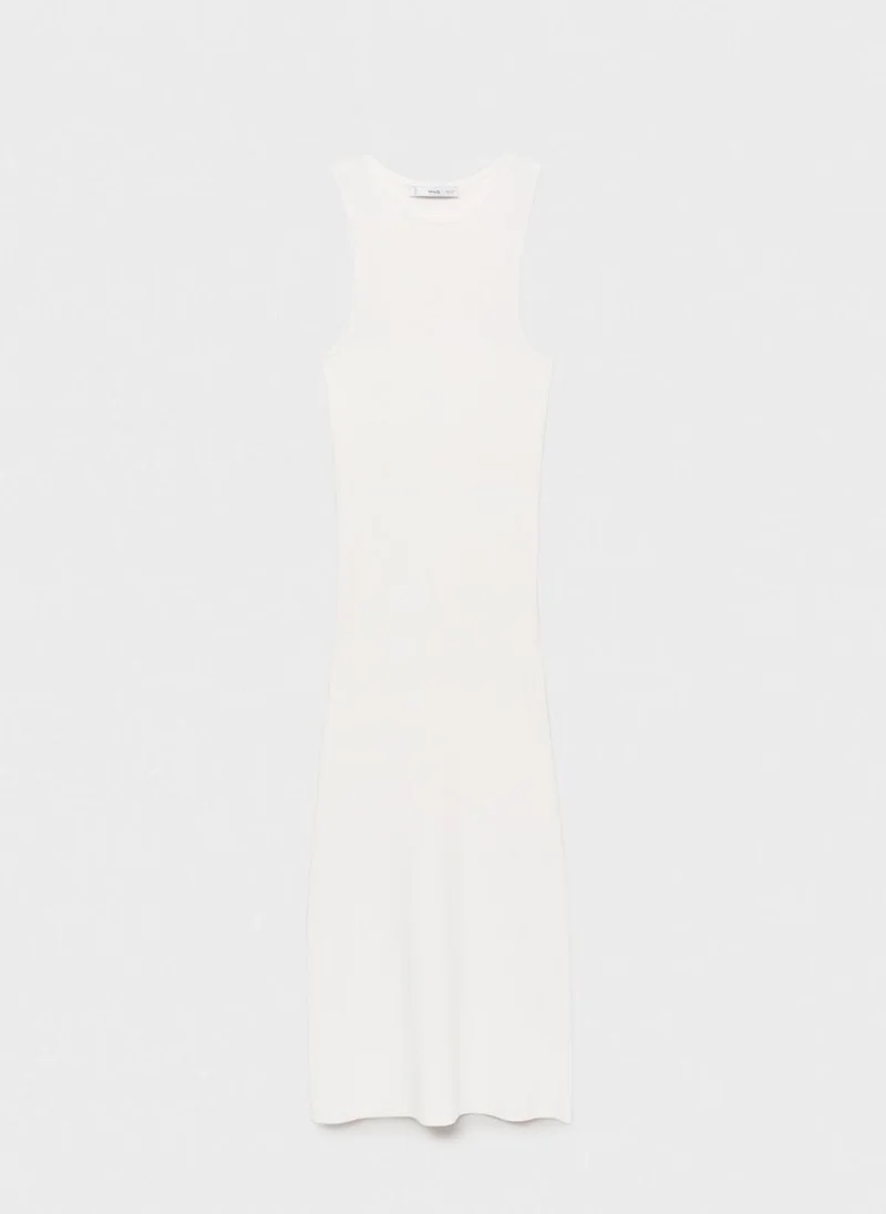 MANGO Halter-Neck Knitted Dress