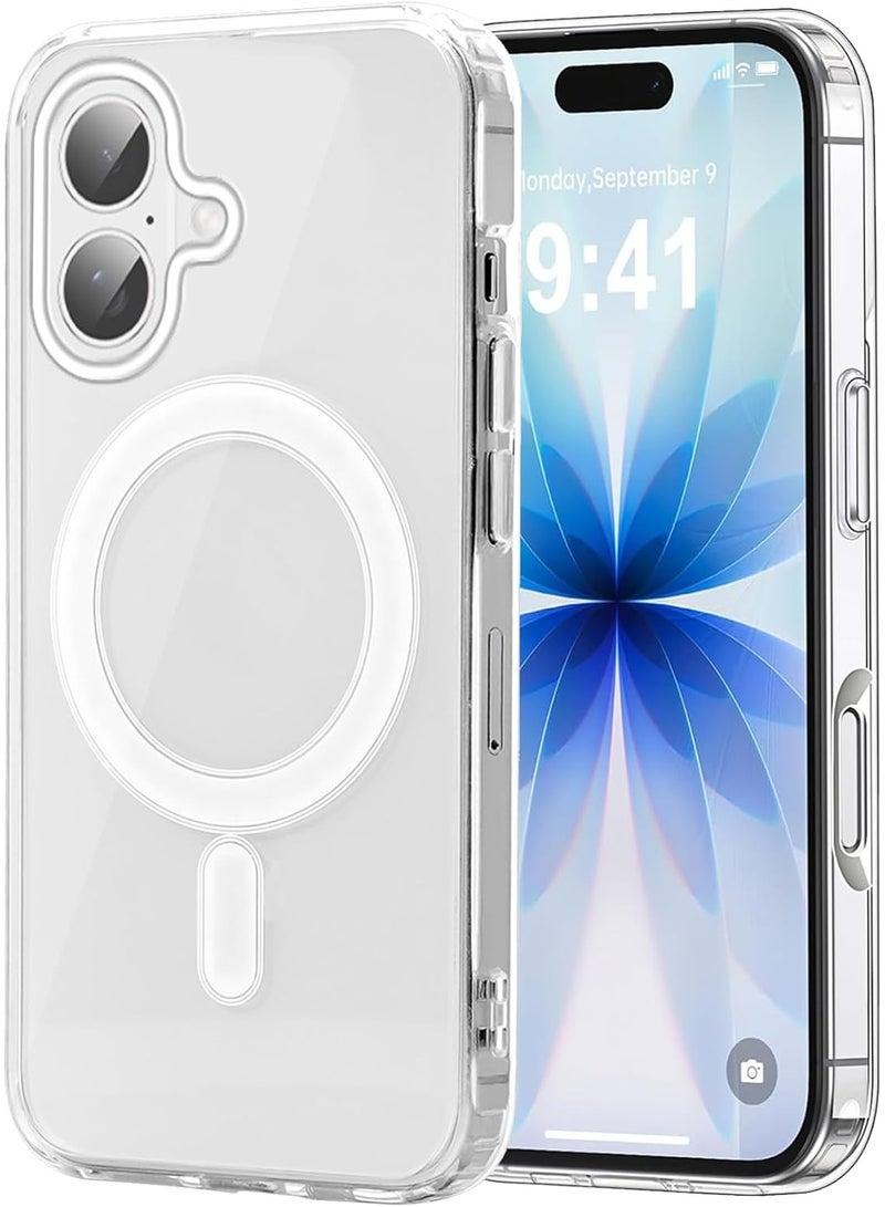 Case Magnetic for iPhone 17 Case, [Anti-Slip] [Military-Grade Drop Protection] [Camera Protection] Skin-Friendly Slim Translucent Shockproof Protective for iPhone 17 Phone Case, Crystal Clear - Image 1