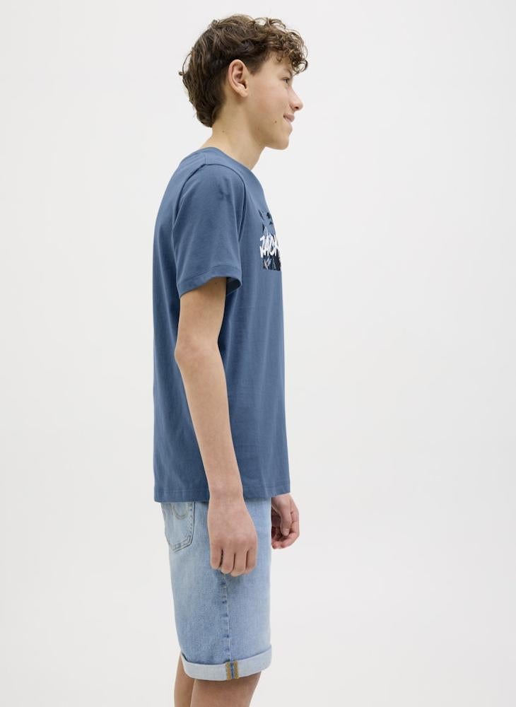 Jack & Jones Junior - Kids Logo Crew Neck T-Shirt - Image 1