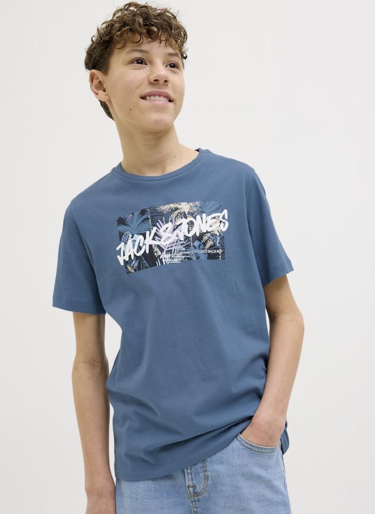 Jack & Jones Junior - Kids Logo Crew Neck T-Shirt - Image 1