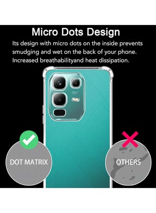 2 في 1 Infinix ملاحظة 50 S غطاء حالة الهاتف وحماية الشاشة - مضاد للصدمات واضح نحيف TPU غطاء الهاتف الوقائي والتغطية الكاملة الحساسة لمس حامي الشاشة الزجاجية المقلصة ل Infinix ملاحظة 50 S - view 2