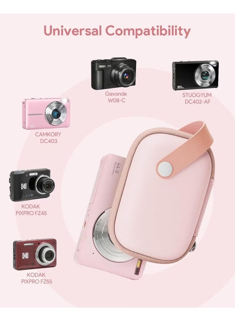 Camera Case for Digital Camera CAMKORY DC403 FHD 1080P/ KODAK PIXPRO FZ55/ FZ45/ STUOGYUM DC402-AF, SD Card Storage Travel Carry Cute Case Bag Small - Image 2