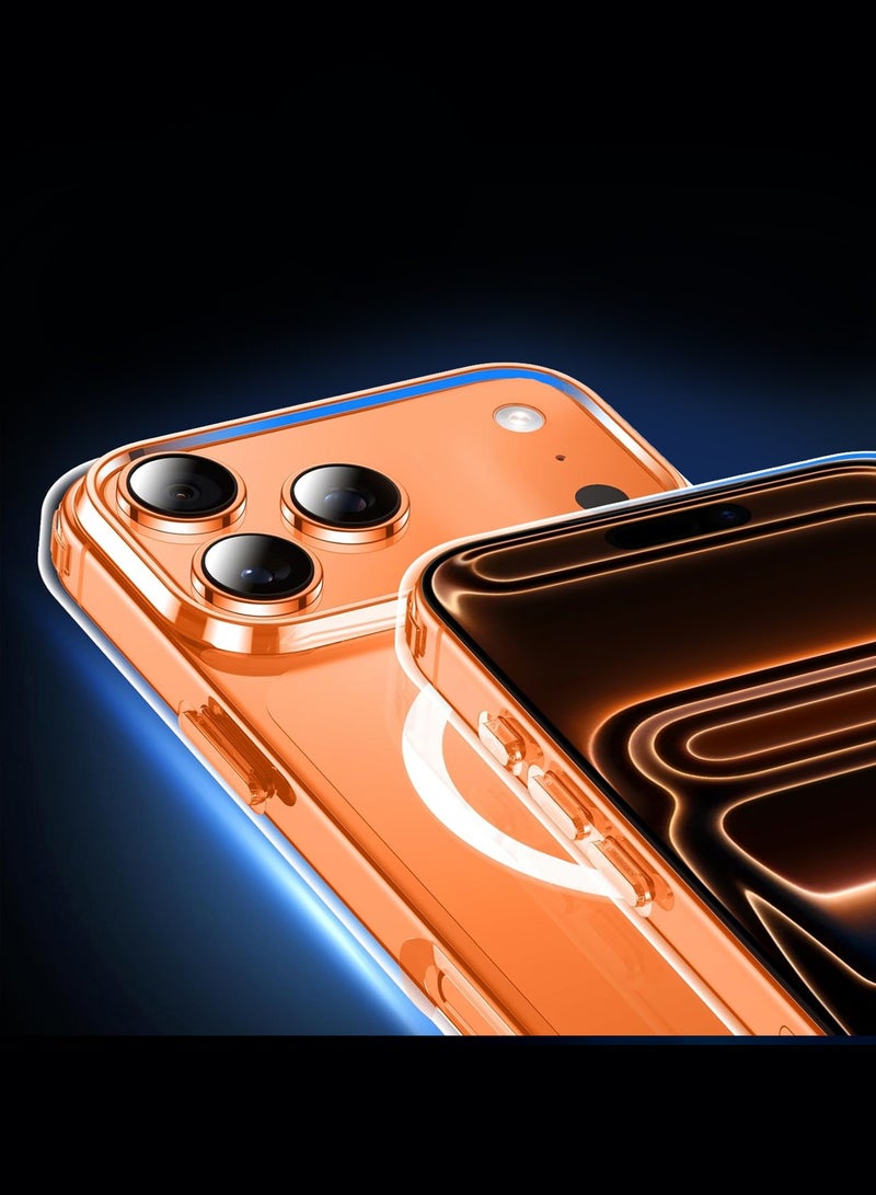 CATANES 3 عبوات غلاف شفاف مغناطيسي لجهاز آيفون 17 برو ماكس - غلاف واحد واثنان من واقيات الشاشة ثلاثية الأبعاد - متوافق مع MagSafe حماية من الصدمات TPU رفيع شفاف - Image 5